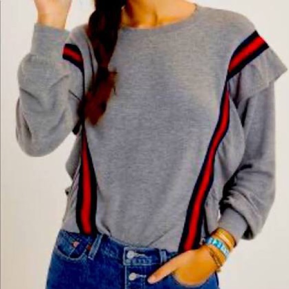 BB Dakota Tops - BB Dakota All Good Ruffle Sweatshirt size XL NWOT